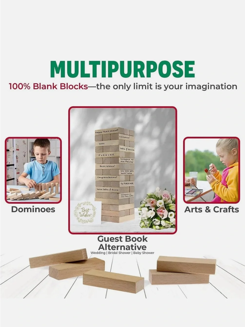 CoolToys Timber Tower Original 48 Piece Wooden Stacking Game NIB